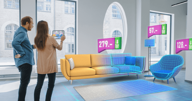 How is augmented reality (AR) changing the retail and marketing landscape?